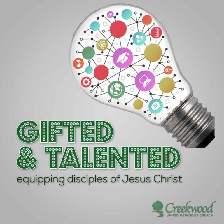Gifted and Talented Logo with lightbulb with various icons
